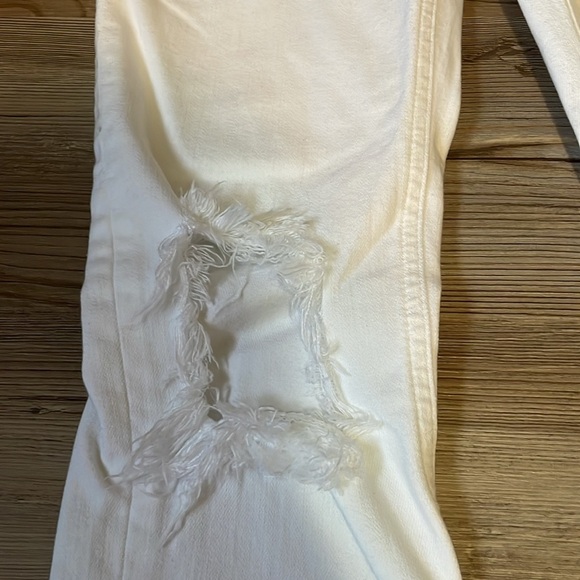 Rag & bone Bright White Capri Jeans Distressed Skinny Cropped Stretchy Sz 27 NWT - Picture 5 of 11